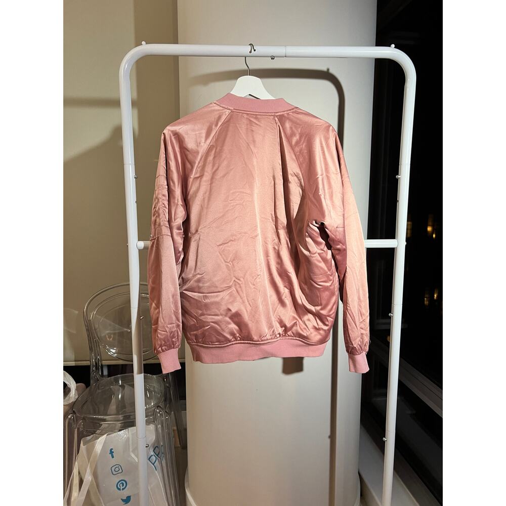Unif X Urban Outfitters Pink Satin Bomber Jacket - Picture 4 of 7